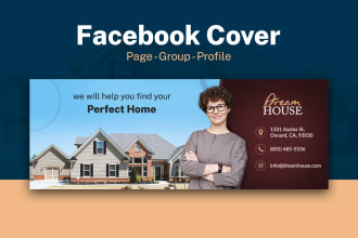 design beautiful facebook cover, ad template or post image