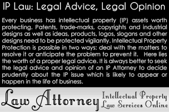 legal advisor trademark, patent and copyright