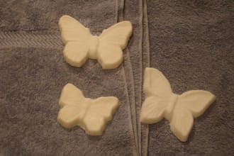 ship a set of 3 fragrant handmade butterfly soaps
