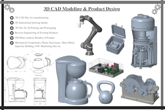 design 3d cad models using creo or solidworks
