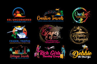 design a premium travel logo with unlimited revisions
