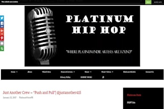 post and promote your album, ep, or mixtape on my site
