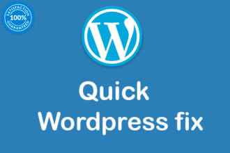 fix wordpress issues, errors, problems in 24 hours