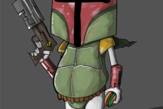 draw fantastic star wars character