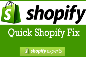 edit, fix or customize shopify website shopify store