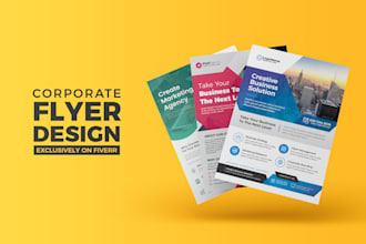 create a creative, modern corporate flyer design