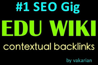 create 50 edu contextual wiki links and 400 PR 2 to 7 links all from unique sites with unlimited kws allowed