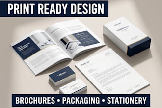 design print ready brochures, packaging and business stationery