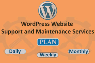 do wordpress maintenance and provide support