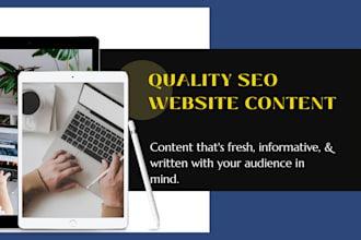 be your SEO website content writer