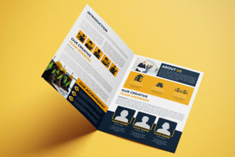 design creative tri fold and bi fold brochure