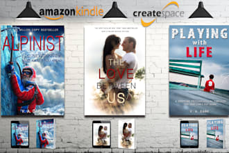 make professional cover design an amazon, kindle or  ebook cover, acx