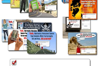 send you 12 Professional Squeeze Pages Templates