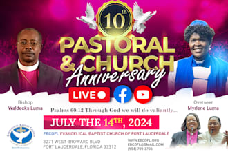 design an outstanding church or any event flyer