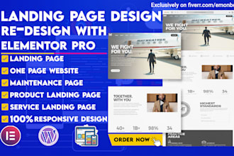 build wordpress landing page design, squeeze page, sales page, sales funnel