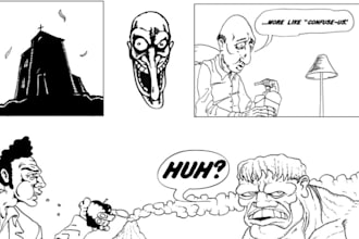 draw a custom one panel cartoon, caricature or sketch for you