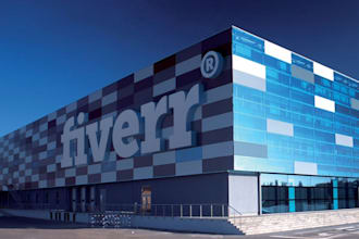 insert your logo on a photo of a facade