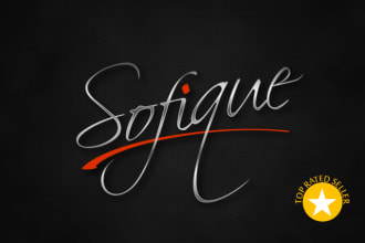 do handwritten modern signature logo design