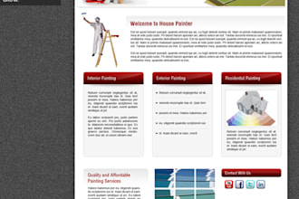 create A wordpress website for a House Painter