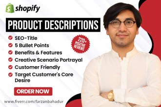 write highconverting shopify product descriptions