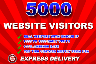 deliver 5000 adsense safe website traffic within 5 days