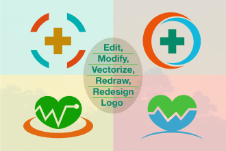 edit, modify, trace, duplicate or redesign your logo