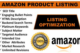 do amazon listing writing product descriptions SEO content