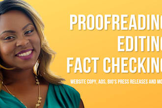 proofread and edit 1 page of content