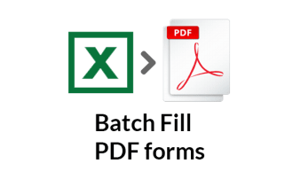use excel data in csv to batch fill PDF forms