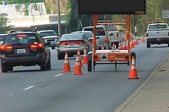 create a road sign message image