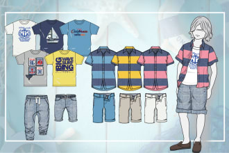 make a kids fashion collection for your  clothing brand