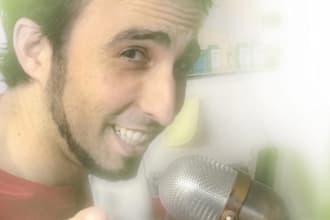 record a voice over with or without accents etc