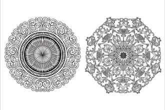 create adult mandala,zen,adult colouring pages for you