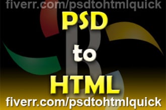 convert Psd to html, xhtml or html 5
