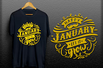 do trendy typography graphic t shirt design