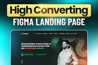 design figma landing page with high converting UX for saas