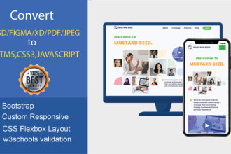 convert your figma to responsive HTML CSS bootstrap