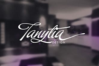 design elegant signature and calligraphy logo
