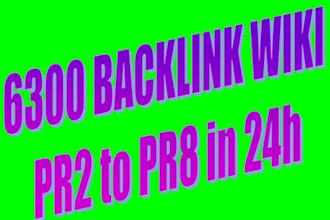 build 6300+ verified wiki backlink PR2 or 875 social bookmark to you site