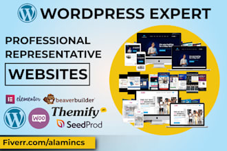 create a professional wordpress website with any builder