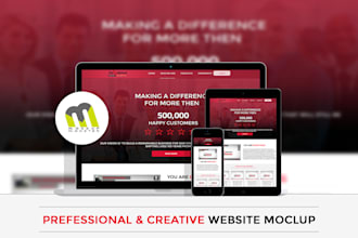 design an creative psd website mockup in 24 hours