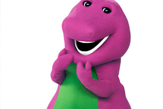 sing happy birthday or speak like barney the dinosaur voice