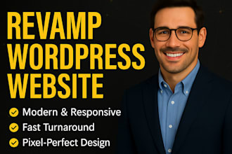redesign and revamp wordpress website into a modern site