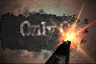 create this cool, machine gun intro video for you in 24 hours