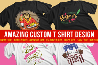 do amazing custom t shirt design