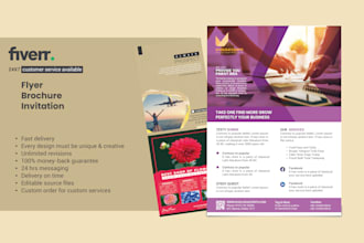 create professional flyer, brochure and invitation