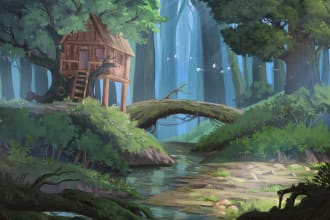 create environment concept art for cartoons and games