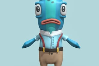do a 3d character for unreal engine game