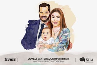 create a watercolor portrait