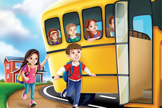 create awesome children book illustration